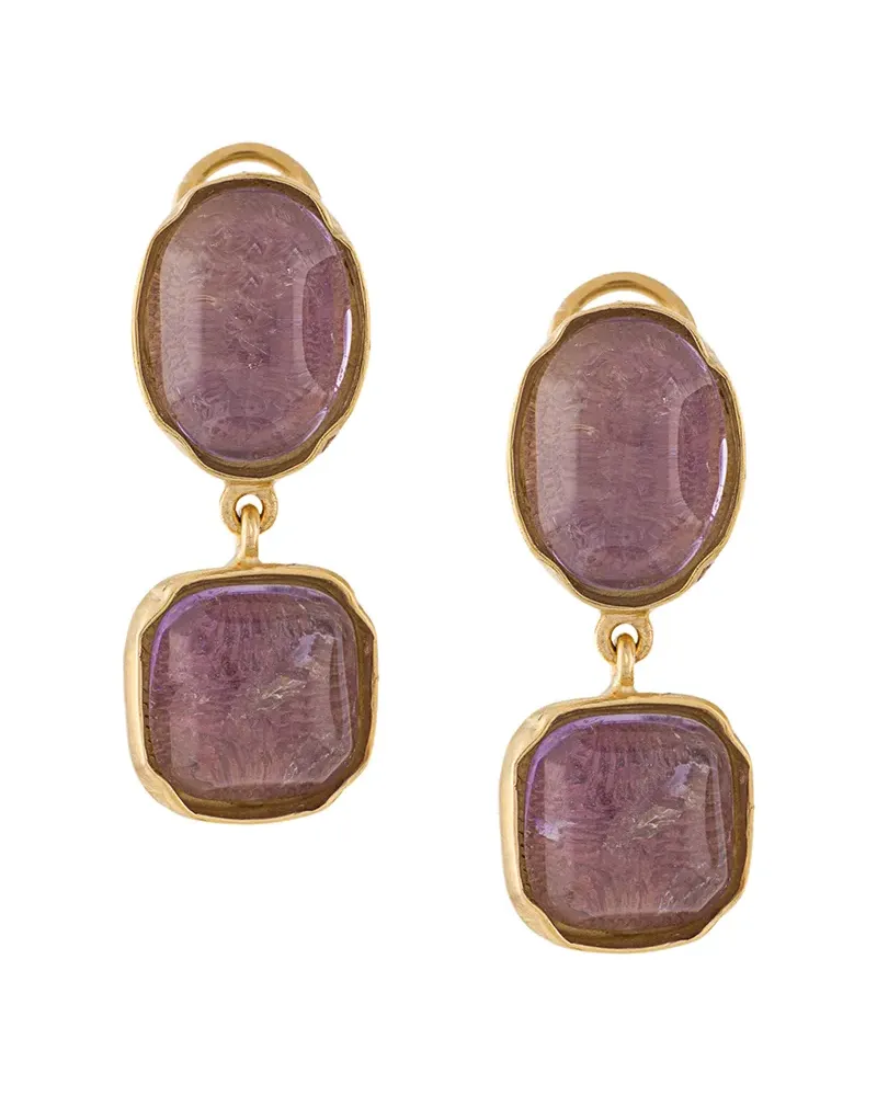 Goossens Paris Ohrringe mit Cabochons - Violett Violett