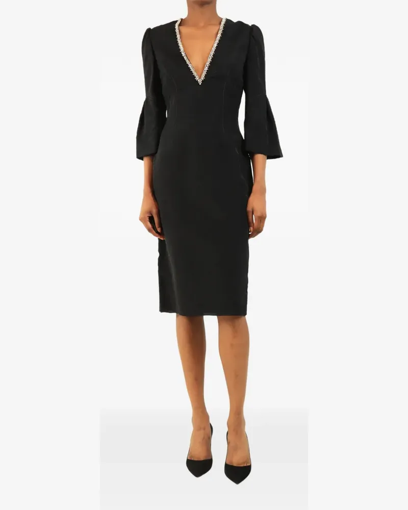 Jenny Packham crystal-embellished lace dress - Schwarz Schwarz