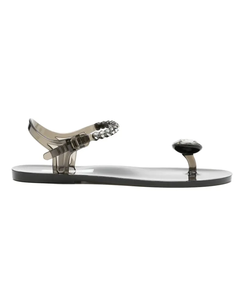 Menghi crystal-embellished jelly sandals - Schwarz Schwarz