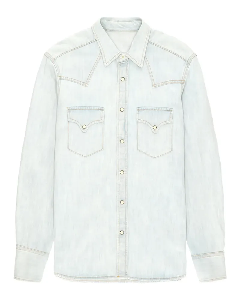 Fortela Ntex Texan pocket denim shirt - Blau Blau