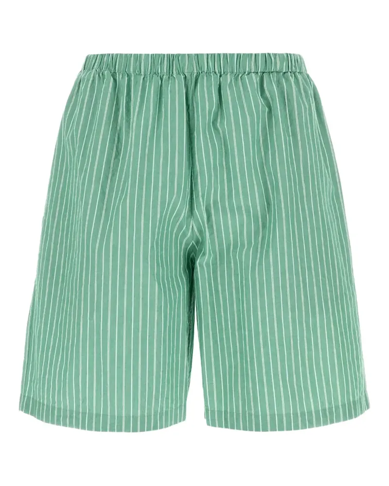 The Row Gestreifte Zindel Shorts - Grün Grün