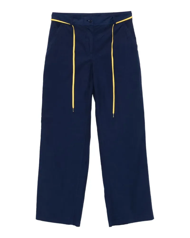 ASPESI Wide-Leg-Hose mit Kordelzug - Blau Blau
