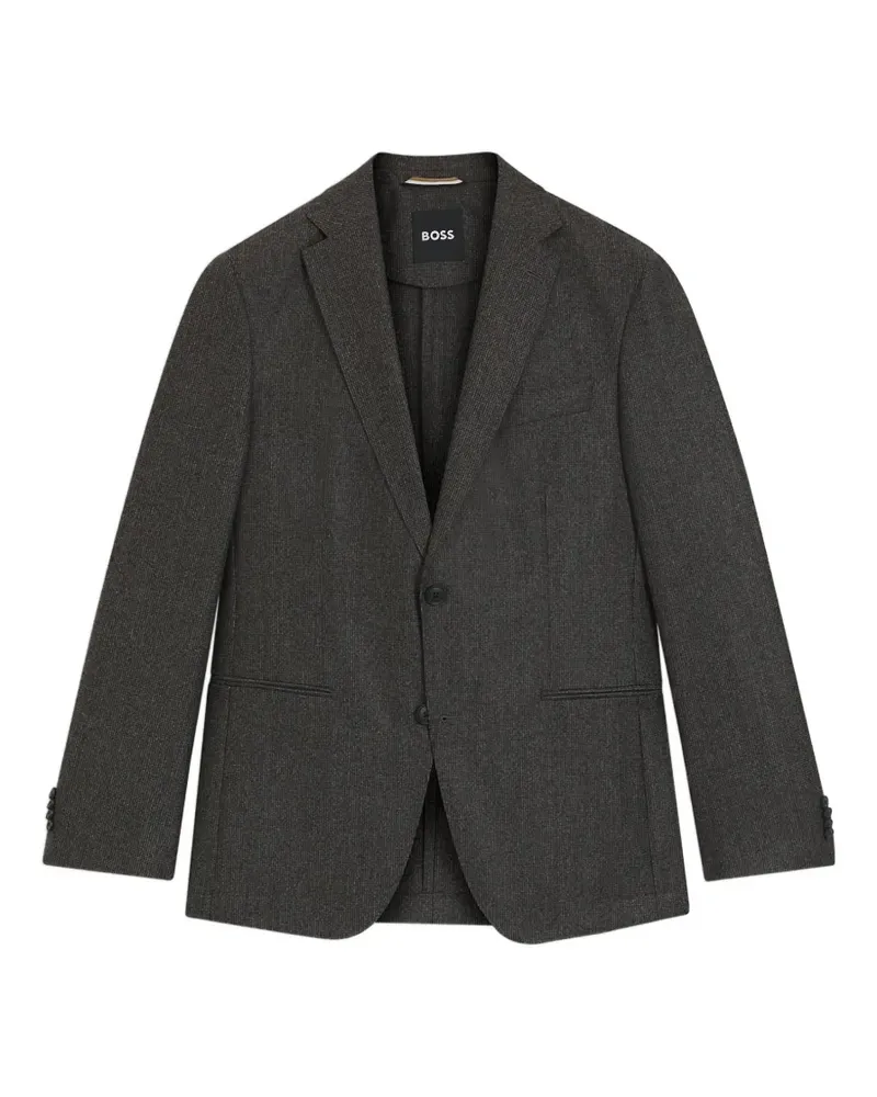 HUGO BOSS herringbone single-breasted blazer - Braun Braun
