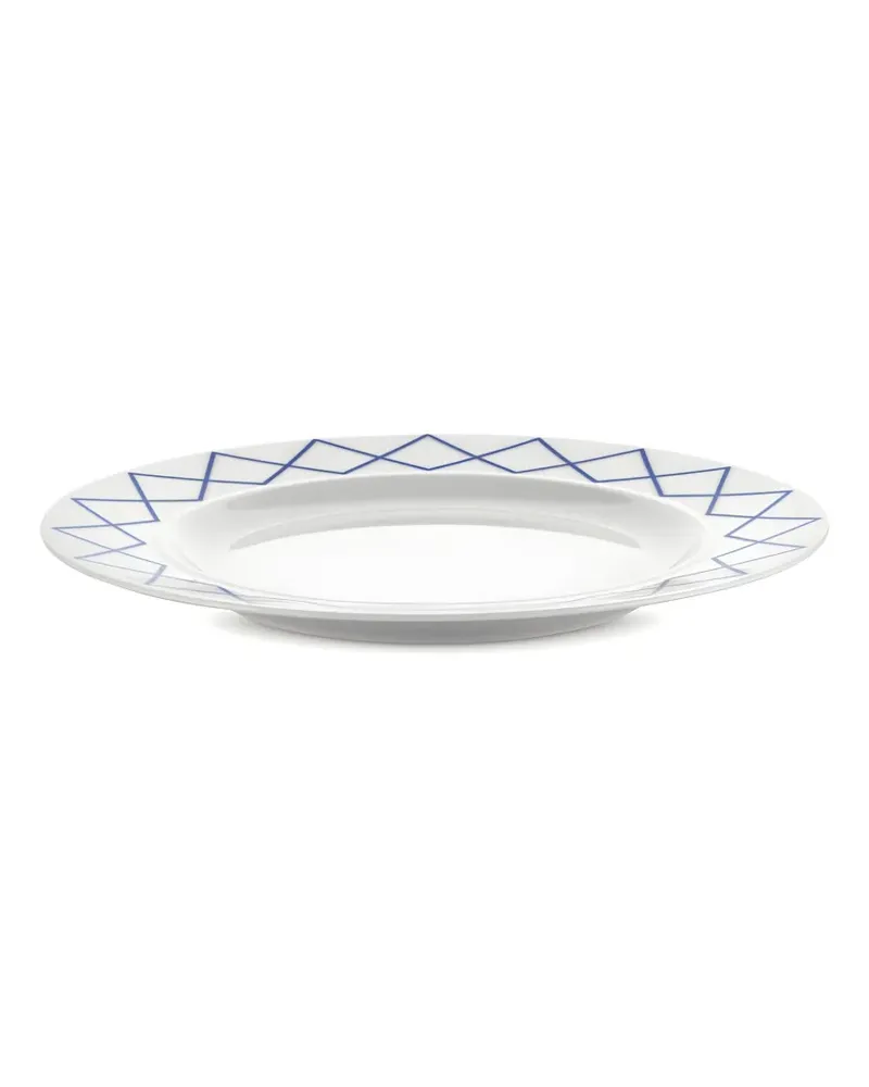 Alessi My Beauty China Teller mit geometrischem Muster (4er-Set) - Weiß Weiß