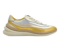 Gestreifte Rainbow Sneakers - Gold