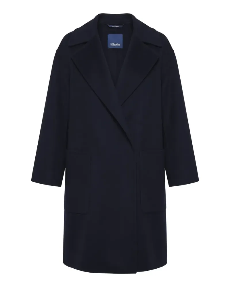 Max Mara notched-lapels single-breasted coat - Blau Blau