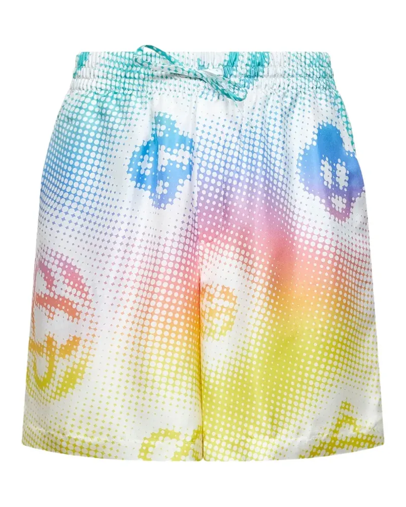 Casablanca Paris Monogramm-Shorts mit Kordelzug - Weiß Weiß