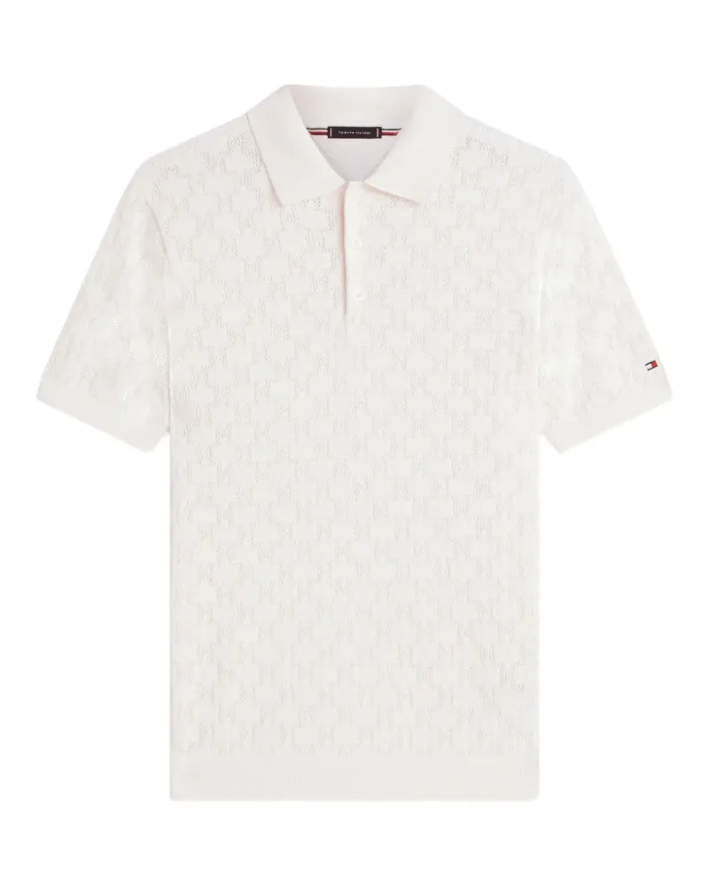 Tommy Hilfiger monogram-pattern open-knit sweater - Nude Nude