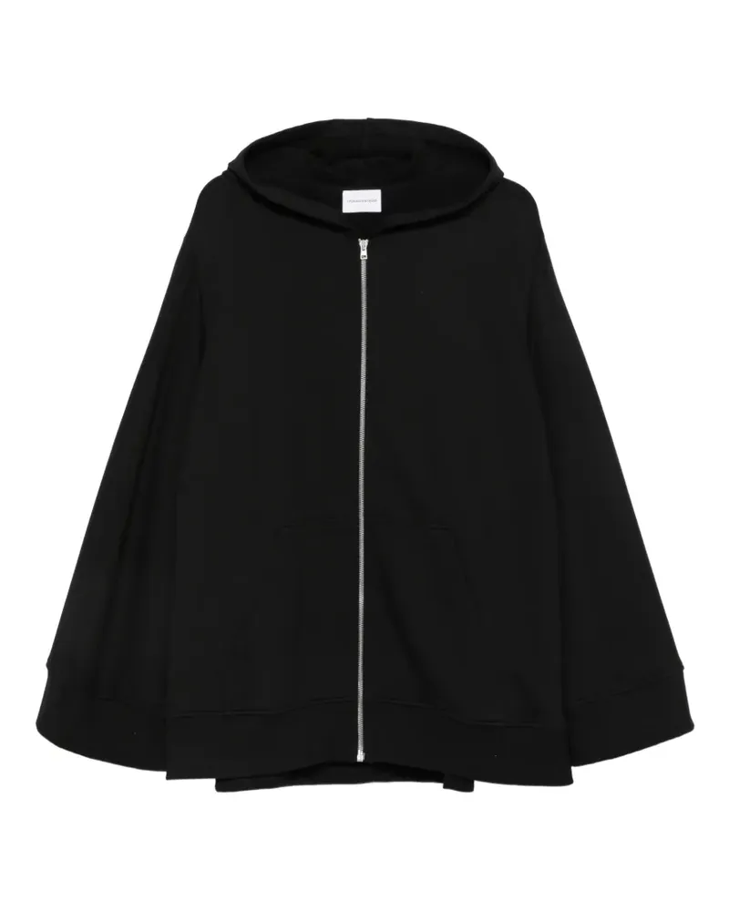 7 for all mankind zip-up flared hoodie - Schwarz Schwarz
