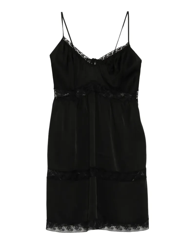 Dice Kayek lace-trimmed slip dress - Schwarz Schwarz