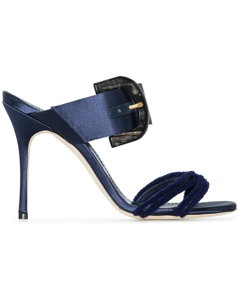 Manolo Blahnik Guey Mules 105mm - Blau Blau