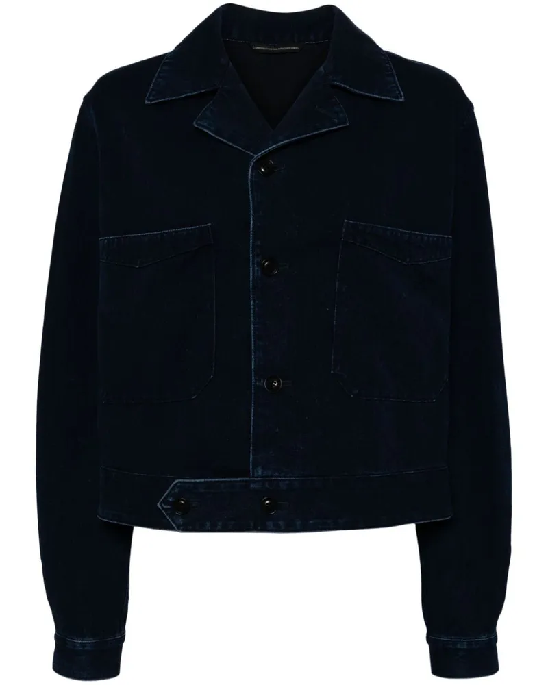 Yohji Yamamoto Geknöpfte Jeansjacke - Blau Blau