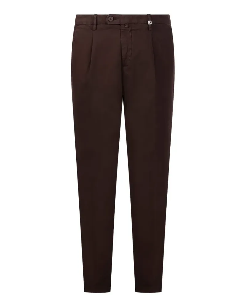 MYTHS Plissierte Hose mit Klappentaschen - Braun Braun