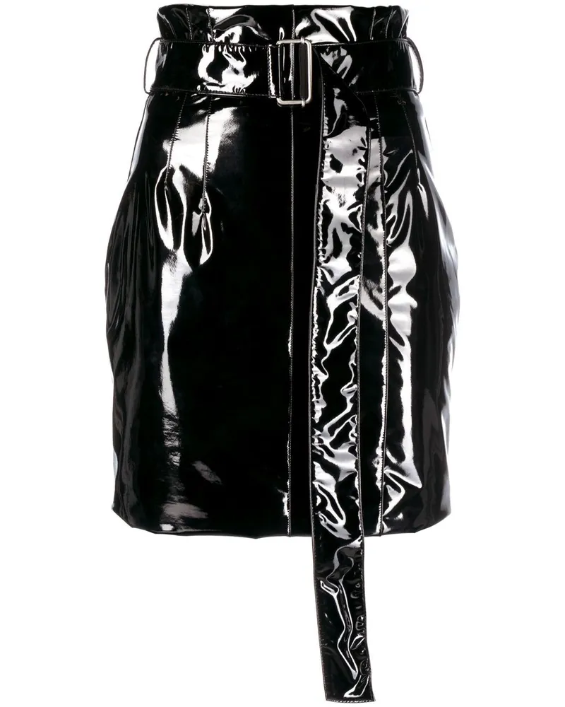 Philosophy Di Lorenzo Serafini Minirock aus Faux-Leder - Schwarz Schwarz