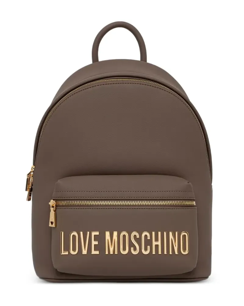 Moschino Rucksack mit Logo - Braun Braun