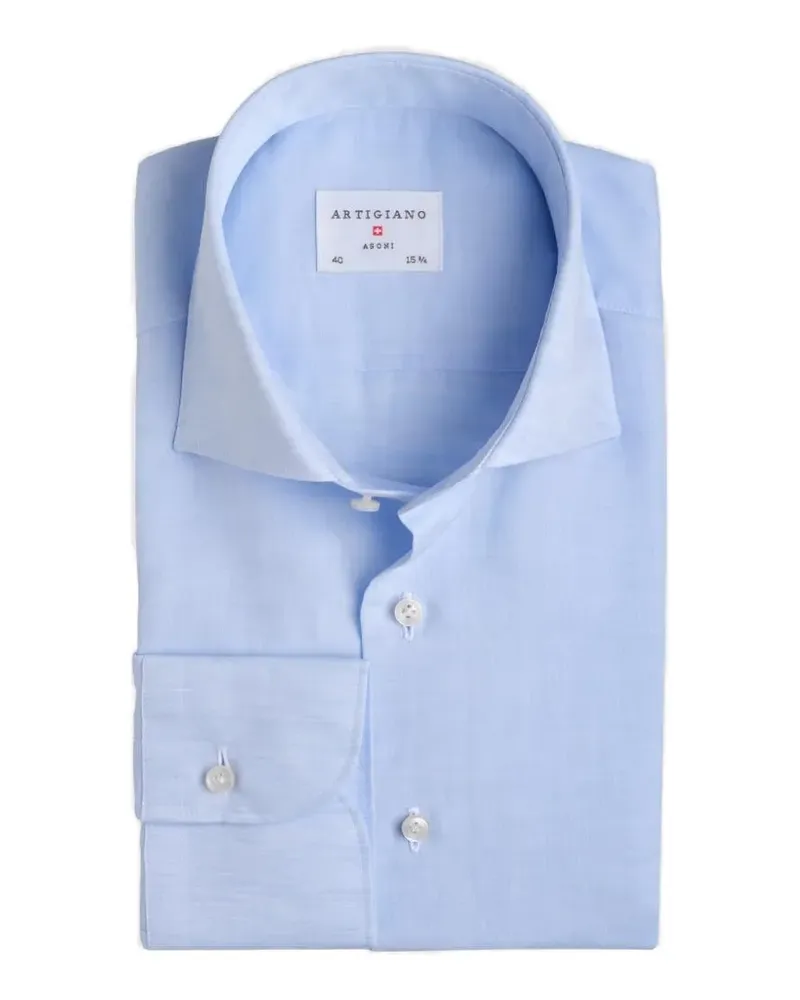Artigiano  long-sleeve linen shirt - Blau Blau