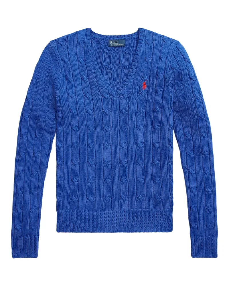 Ralph Lauren cable-knit V-neck sweater - Blau Blau