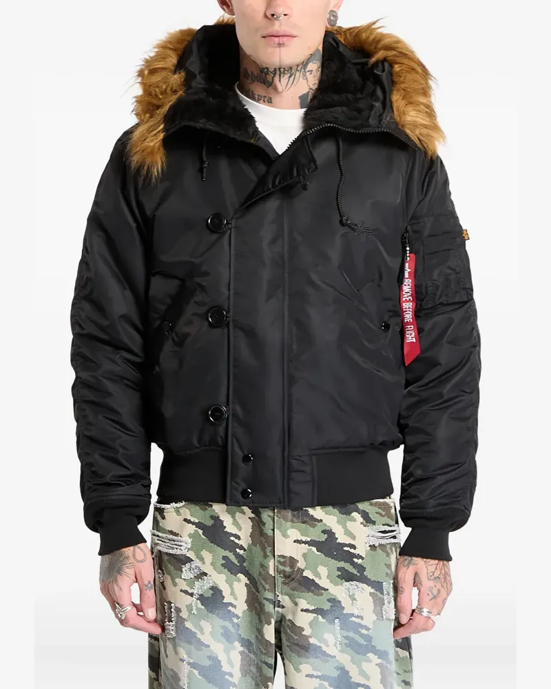 Alpha Industries N-2B Heritage - Schwarz Schwarz