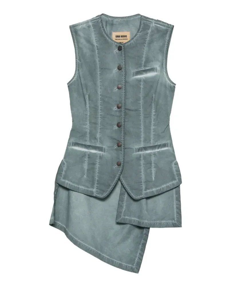 Uma Wang Kirai twisted-back waistcoat - Blau Blau