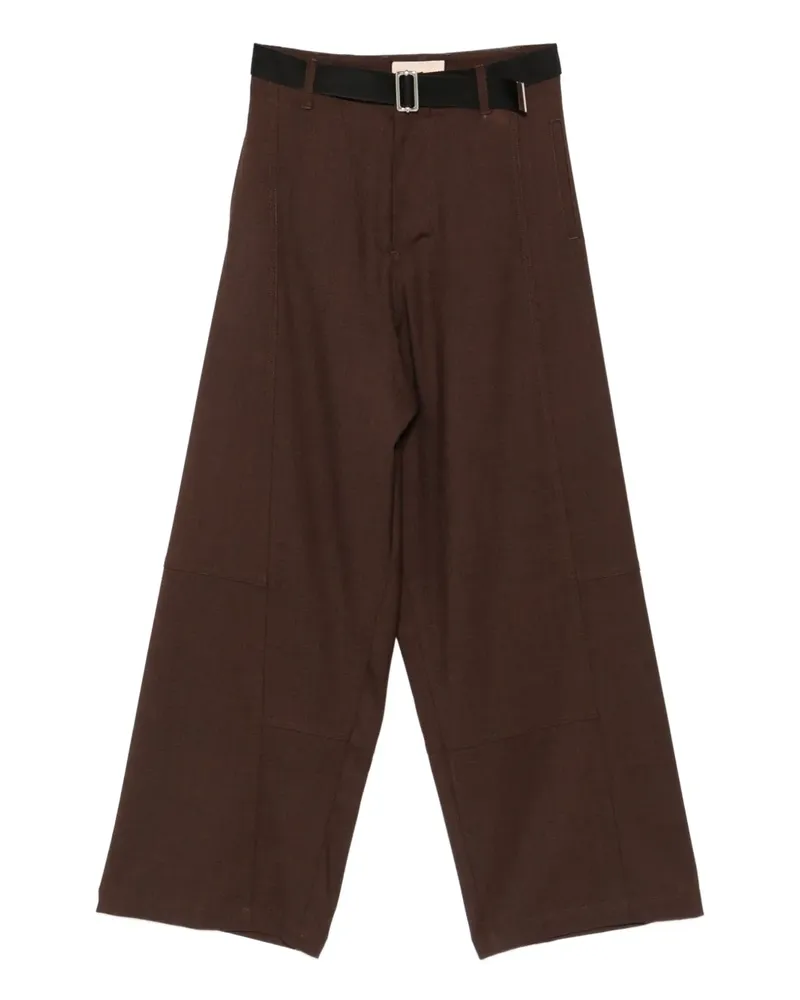PLAN C Hose mit Gürtel - Braun Braun