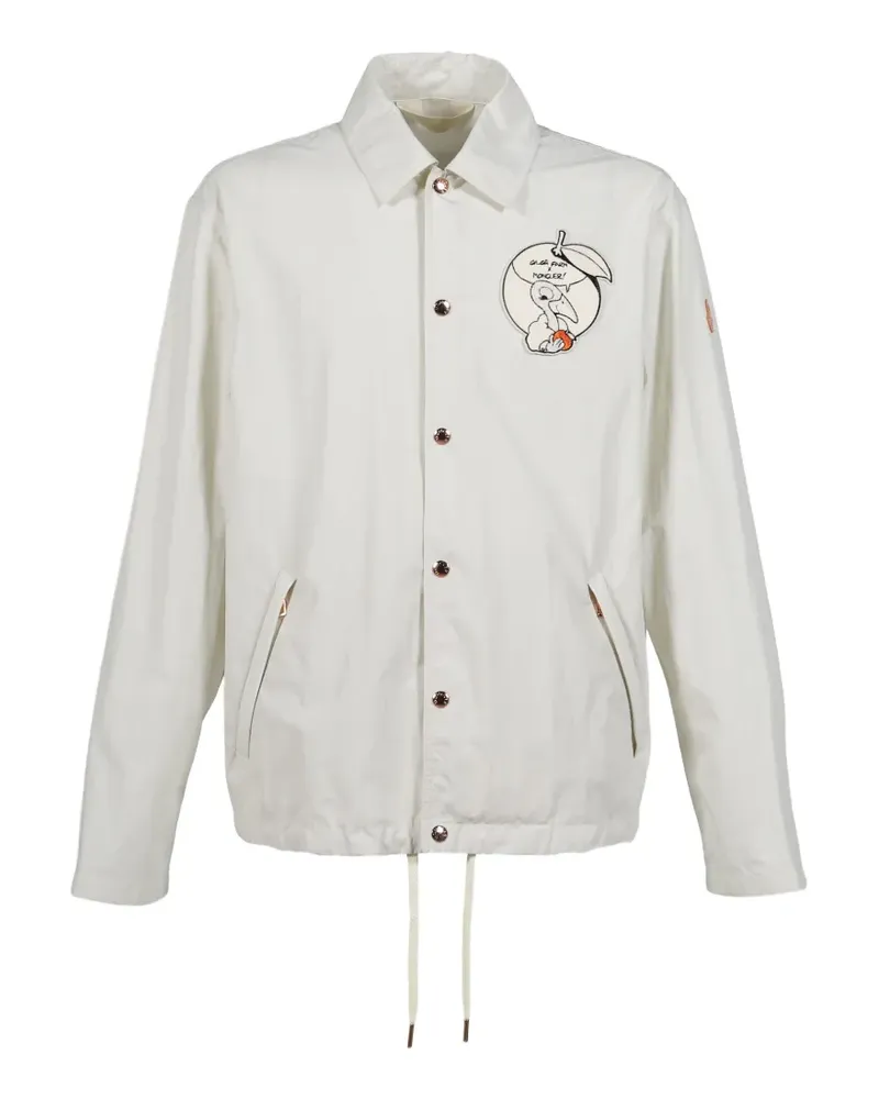 Moncler x Gilga Farm by Donald Glover Satsuma graphic-patch shirt jacket - Weiß Weiß