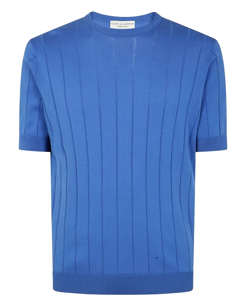 Filippo de Laurentiis T-Shirt mit rundem Ausschnitt - Blau Blau