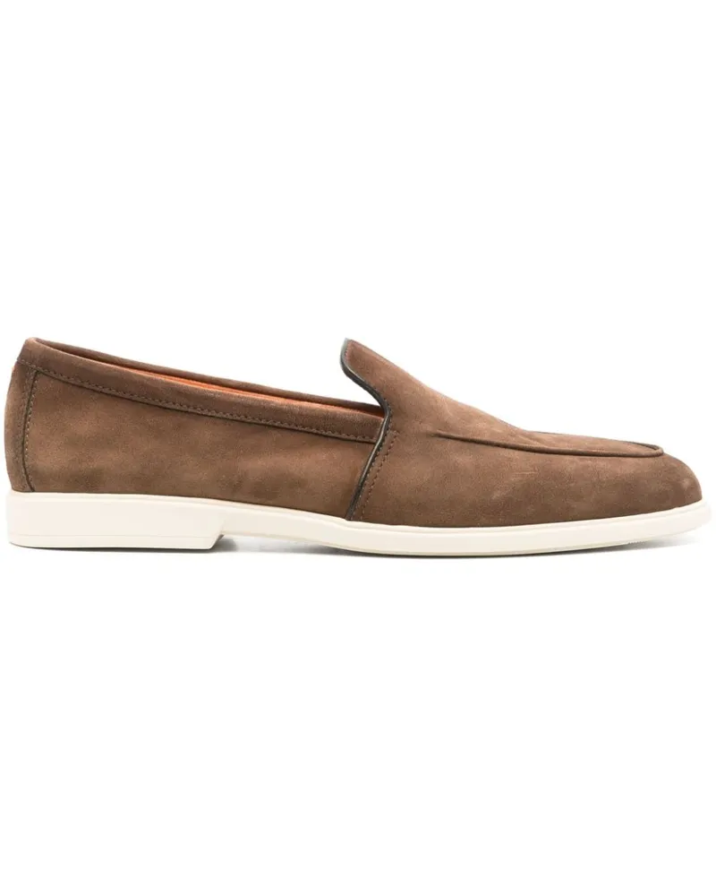 Santoni Malibu Loafer aus Wildleder - Braun Braun