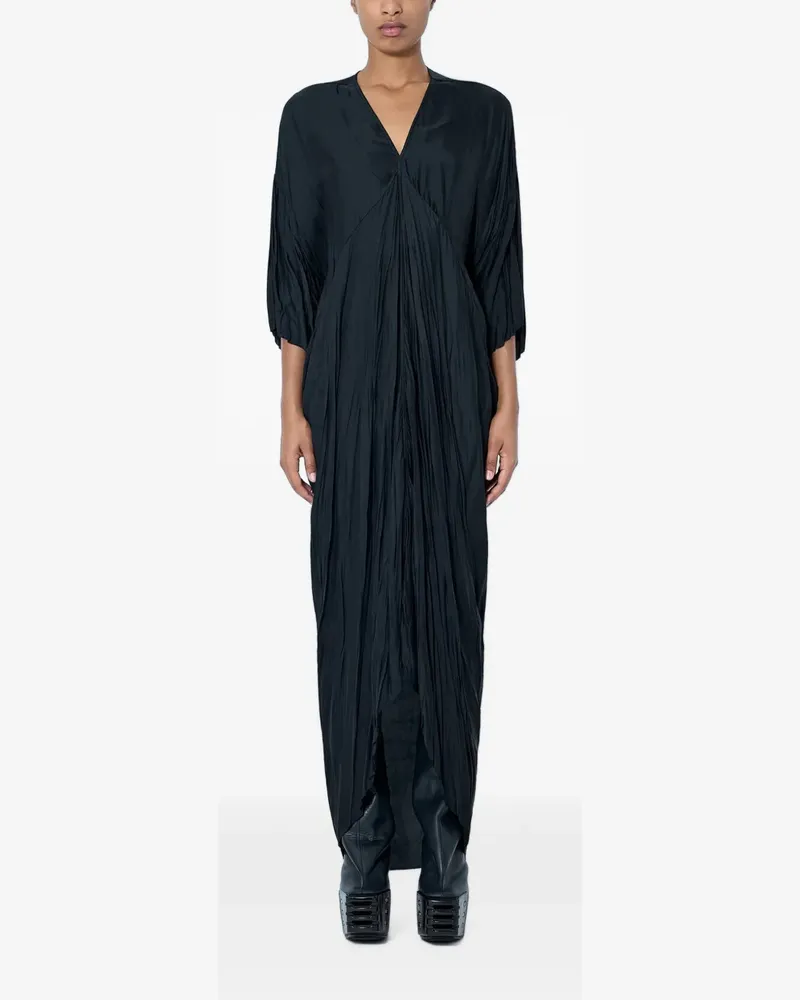 Rick Owens Maxikleid mit V-Ausschnitt - Schwarz Schwarz