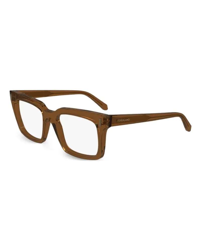 Ferragamo square full-rim eyeglasses - Braun Braun