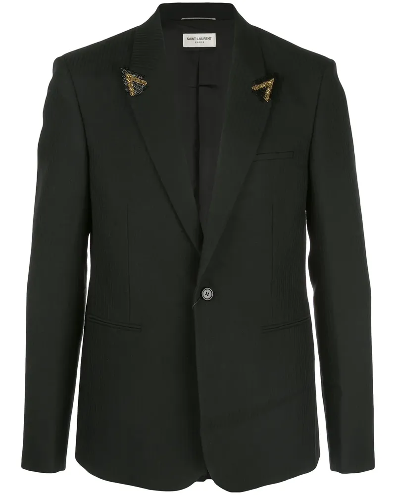 Saint Laurent Enganliegendes Sakko - Schwarz Schwarz