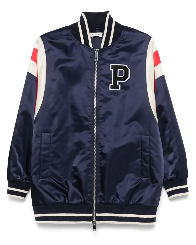 P.A.R.O.S.H. P.A.R.O H. Bomberjacke mit Logo-Patch - Blau Blau
