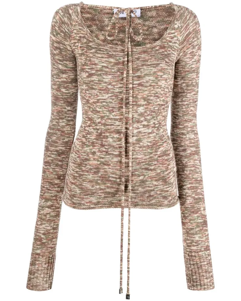 ATTICO Stricktop mit Knotenverschluss - Nude Nude