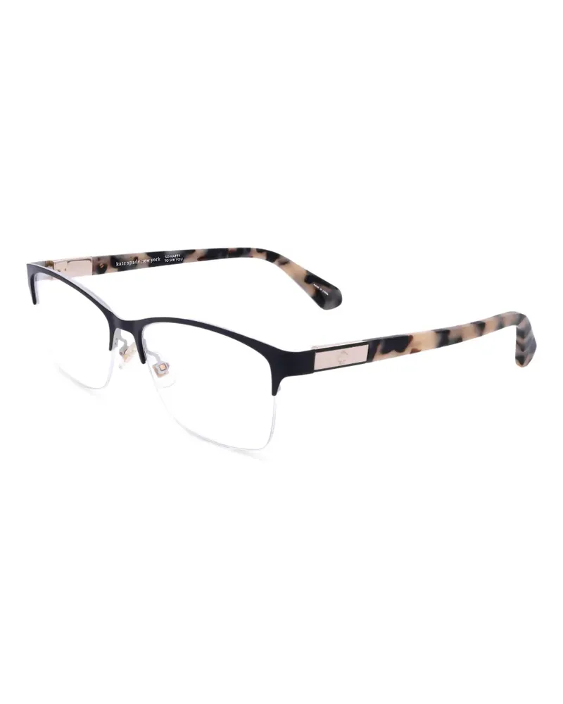 Kate Spade Glorianne Cat-Eye-Brille in Schildpattoptik - Schwarz Schwarz