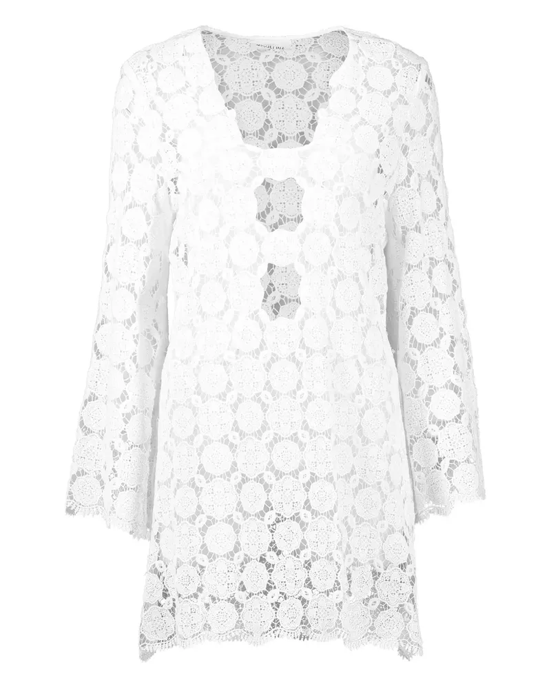 Miguelina Doily Kleid mit Spitze - Weiß Weiß