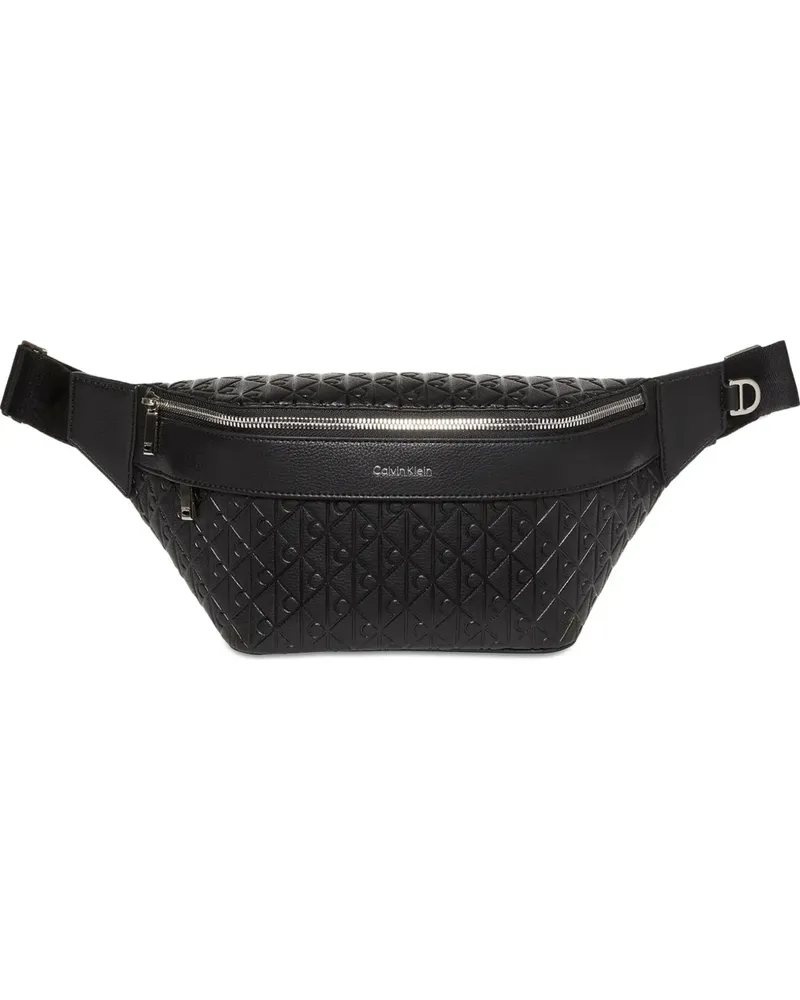 Calvin Klein Schultertasche mit Musterprägung - Schwarz Schwarz