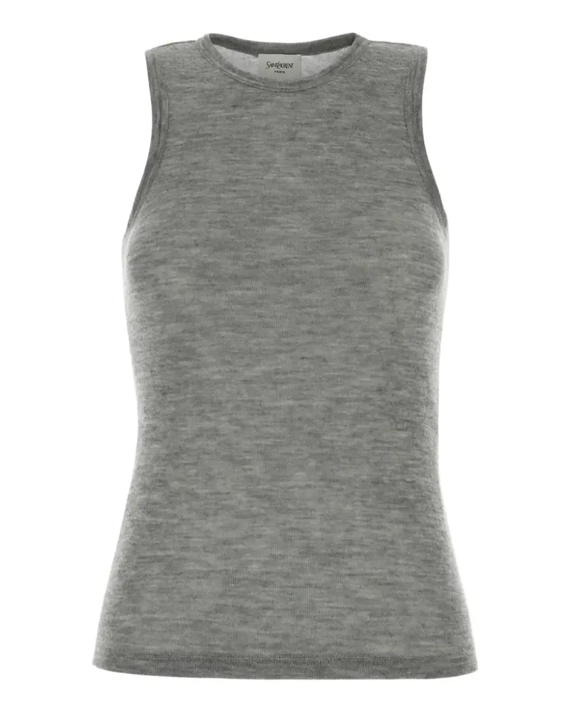 Saint Laurent Meliertes Trägershirt - Grau Grau