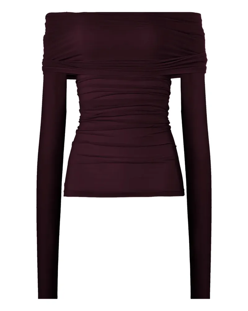 Wolford draped long-sleeve top - Violett Violett