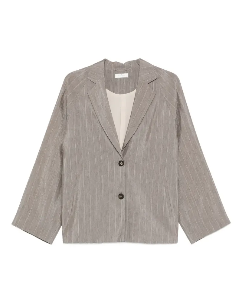 PANICALE Cashmere pinstripe-pattern notched-lapels jacket - Grau Grau