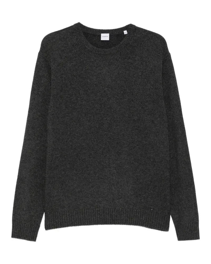 ASPESI Kaschmirpullover mit rundem Ausschnitt - Grau Grau