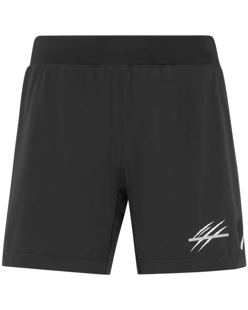 Philipp Plein Lauf-Shorts mit Scratch-Print - Schwarz Schwarz