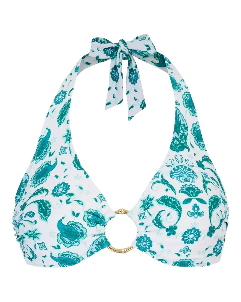 Heidi Klein Neckholder-Bikini mit Paisley-Print - Weiß Weiß