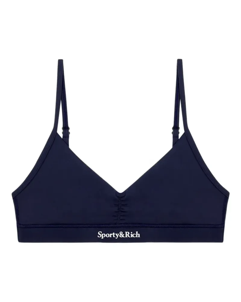 SPORTY & RICH V-neck performance bra - Blau Blau