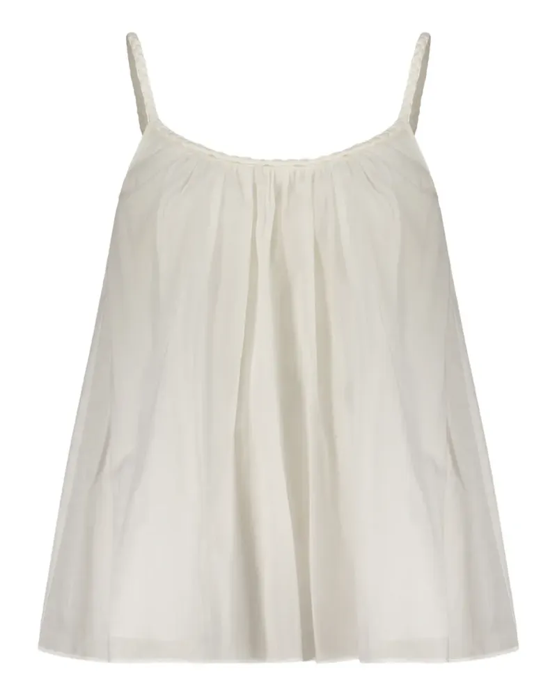 RED Valentino braided pleated top - Weiß Weiß