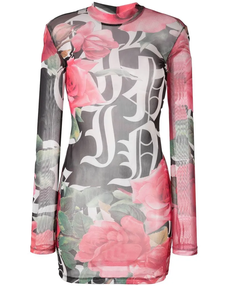 Philipp Plein Transparentes Minikleid - Schwarz Schwarz