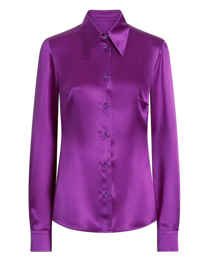 Dolce & Gabbana Hemd aus Satin - Violett Violett