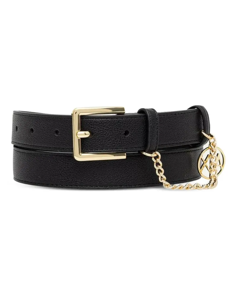 Armani Exchange Kettengürtel mit Logo-Anhänger - Schwarz Schwarz