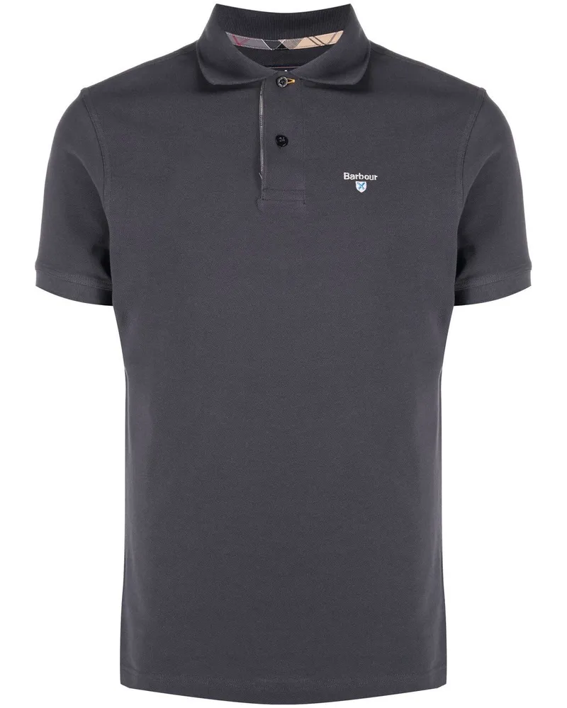 Barbour Poloshirt mit Logo-Stickerei - Grau Grau