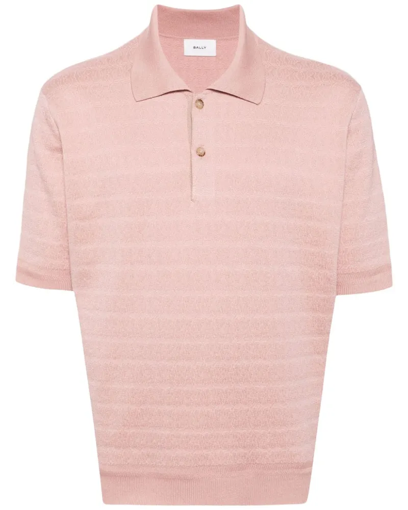 Bally Poloshirt mit Querstreifen - Rosa Rosa