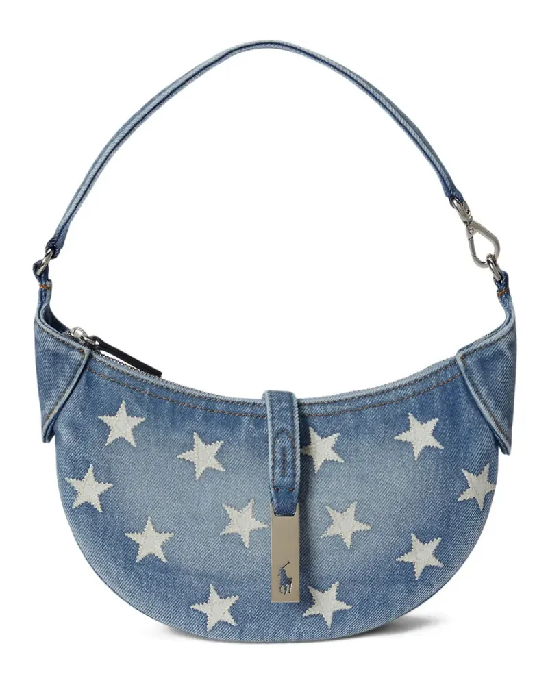 Ralph Lauren Mini Polo ID Star Schultertasche - Blau Blau