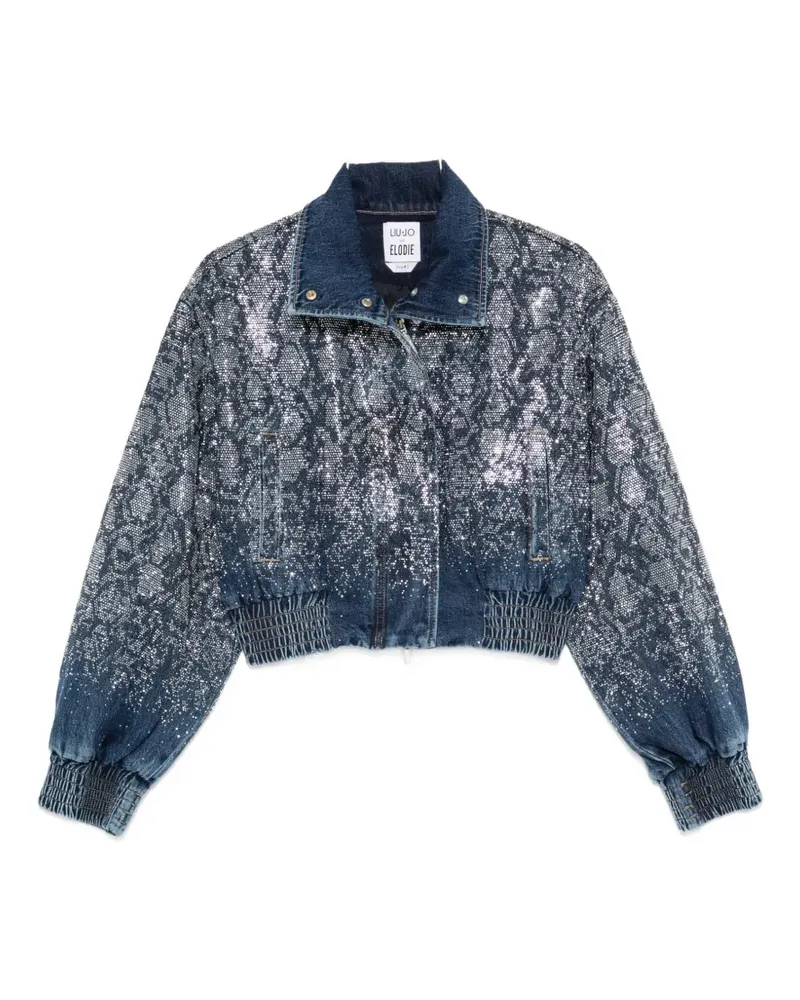 Liu Jo x Elodie Jeansjacke mit Pailletten - Blau Blau